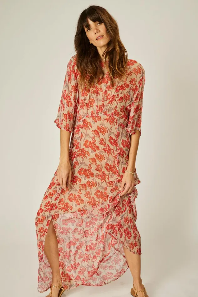Lily Dress Chiffon Watercolor Dove Women Natalie Martin Dresses
