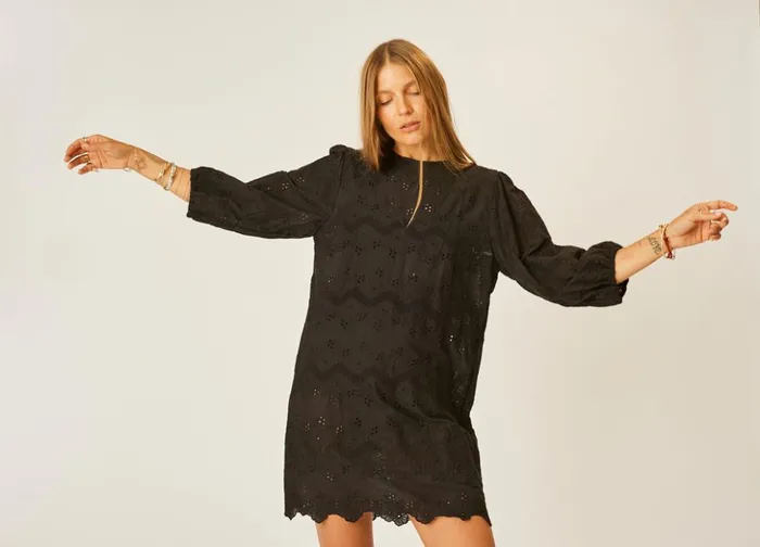 Lisa Dress Geranium Midnight Women Natalie Martin Dresses