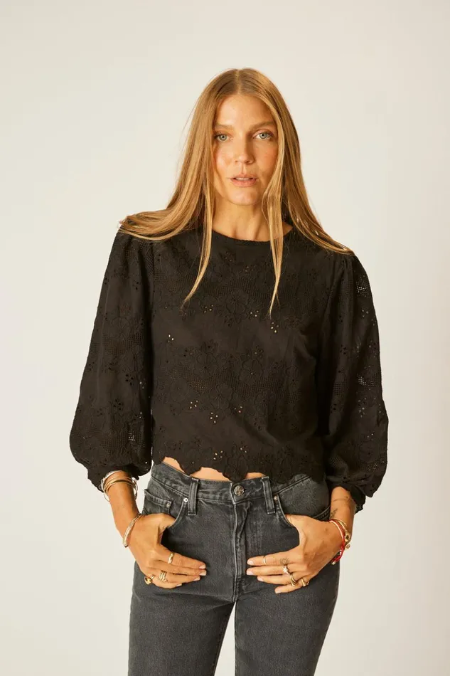 Lisa Top Geranium Midnight Women Natalie Martin Tops