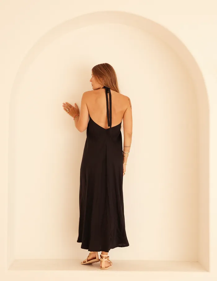 Lola Dress Black Silk Women Natalie Martin Dresses