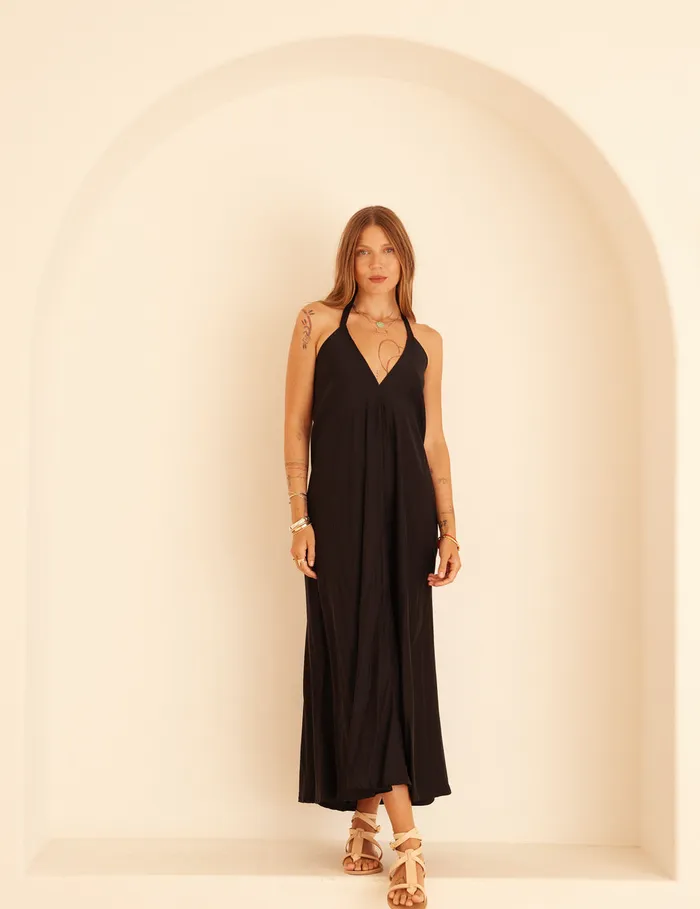 Lola Dress Black Silk Women Natalie Martin Dresses