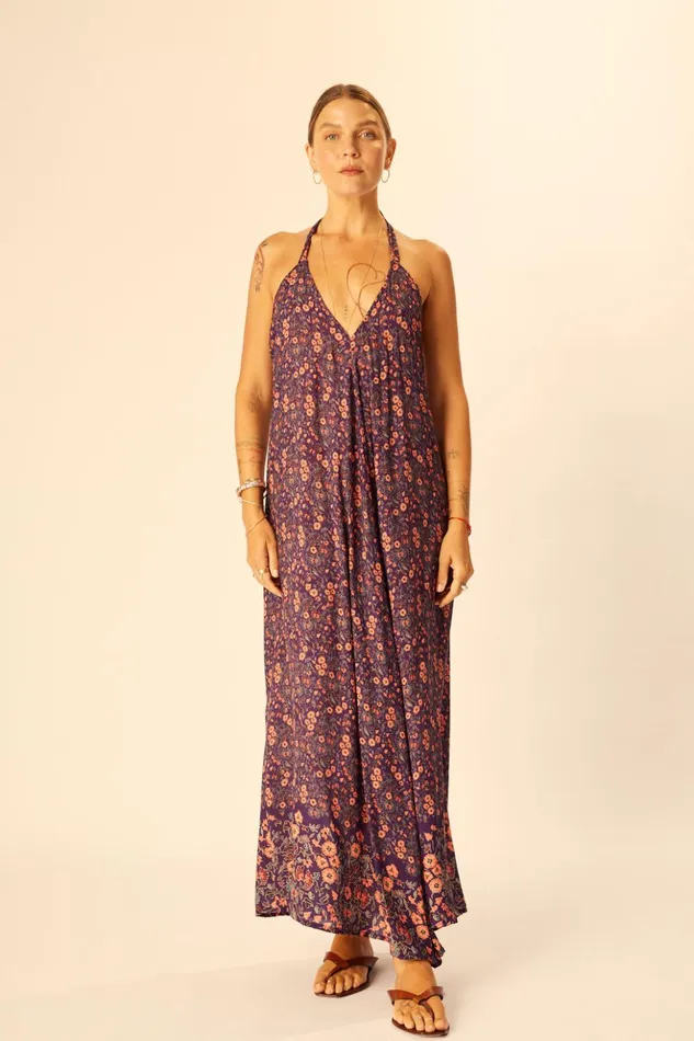 Lola Dress Petite Fleur Aubergine Women Natalie Martin Dresses
