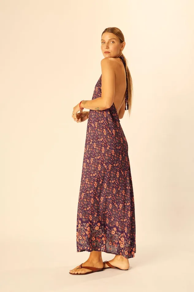 Lola Dress Petite Fleur Aubergine Women Natalie Martin Dresses