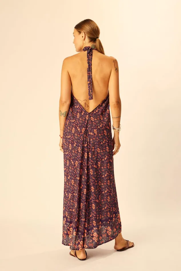 Lola Dress Petite Fleur Aubergine Women Natalie Martin Dresses