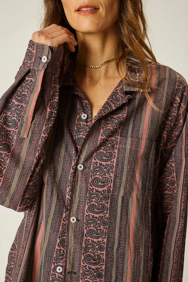 Louis Shirt Paisley Stripe Heather Women Natalie Martin Tops Louis Shirt Paisley Stripe Heather Women Natalie Martin Tops