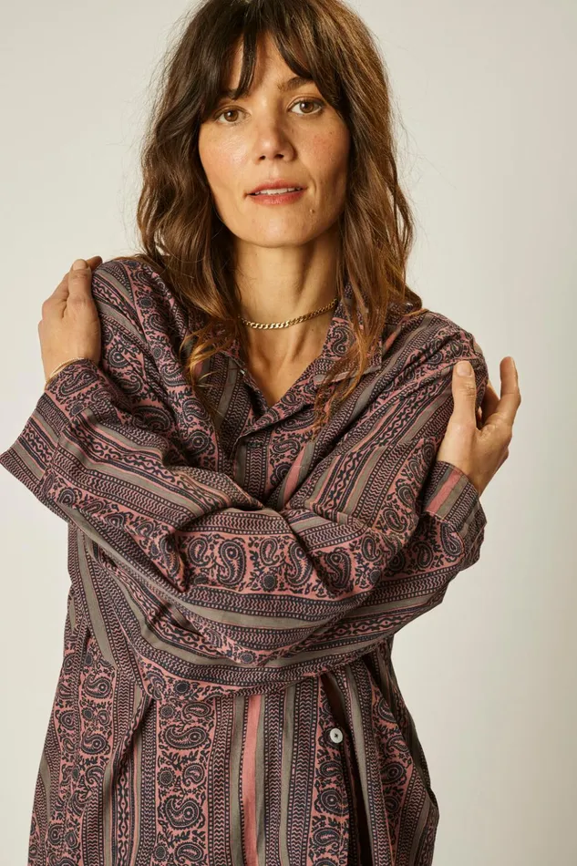 Louis Shirt Paisley Stripe Heather Women Natalie Martin Tops Louis Shirt Paisley Stripe Heather Women Natalie Martin Tops