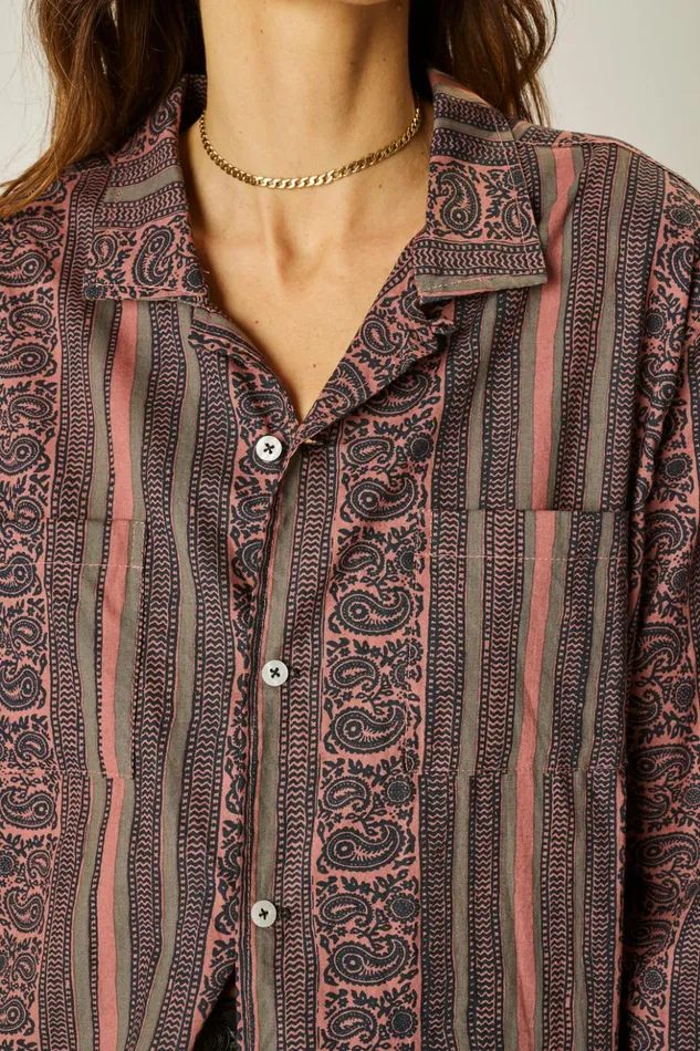 Louis Shirt Paisley Stripe Heather Women Natalie Martin Tops Louis Shirt Paisley Stripe Heather Women Natalie Martin Tops