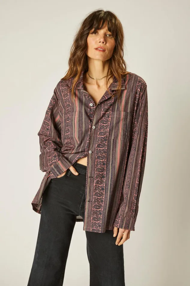 Louis Shirt Paisley Stripe Heather Women Natalie Martin Tops Louis Shirt Paisley Stripe Heather Women Natalie Martin Tops