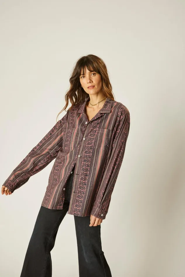 Louis Shirt Paisley Stripe Heather Women Natalie Martin Tops Louis Shirt Paisley Stripe Heather Women Natalie Martin Tops