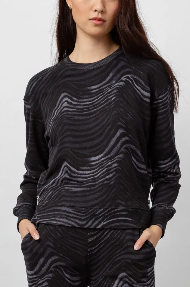 Lounge Women Rails Marlo and Kingston Set Charcoal Watercolor Stripes