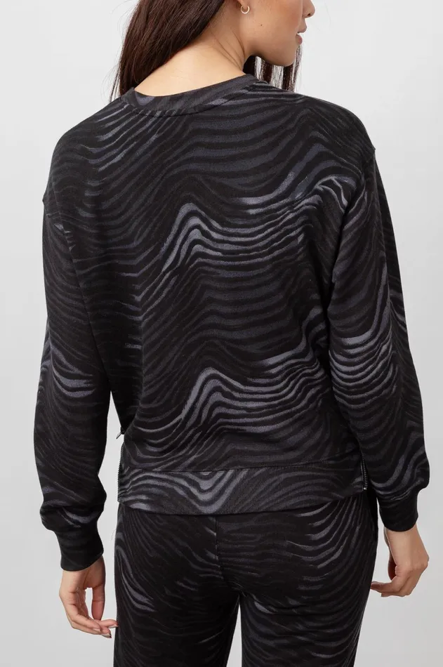 Lounge Women Rails Marlo and Kingston Set Charcoal Watercolor Stripes