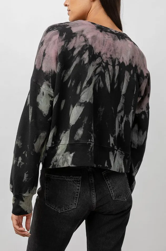 Lounge Women Rails Marlo Sweatshirt Black Rainbow Tie Dye