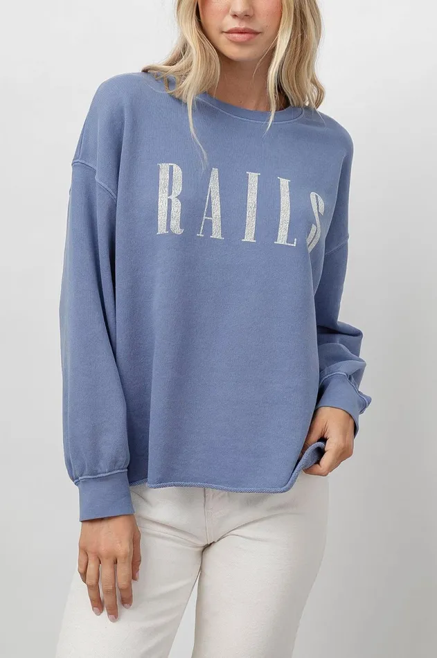 Lounge Women Rails Rails Signature Sweatshirt Washed Indigo Rails