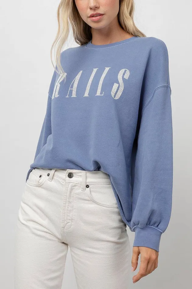 Lounge Women Rails Rails Signature Sweatshirt Washed Indigo Rails
