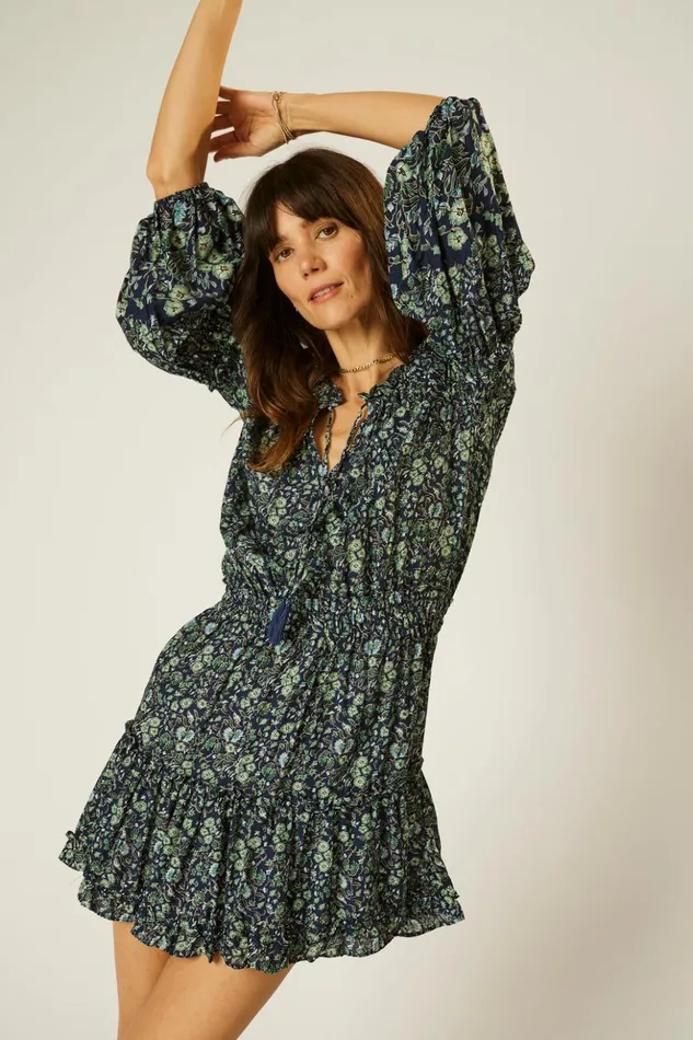 Maggie Dress Petite Fleur Marine Women Natalie Martin Dresses