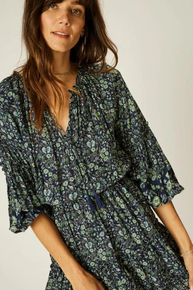 Maggie Dress Petite Fleur Marine Women Natalie Martin Dresses