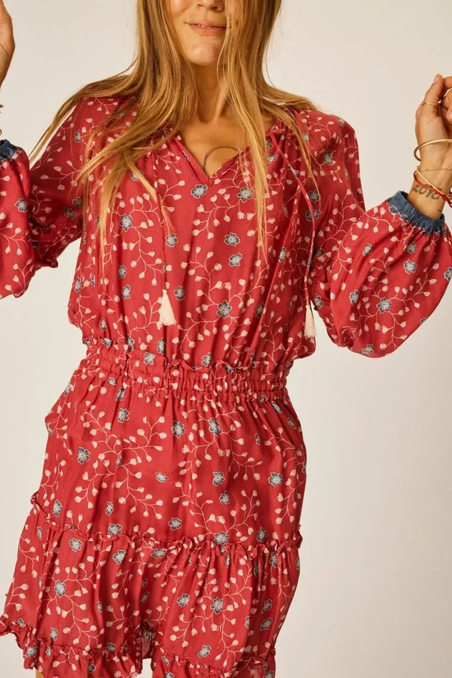 Maggie Dress Pinwheel Barn Red Women Natalie Martin Dresses