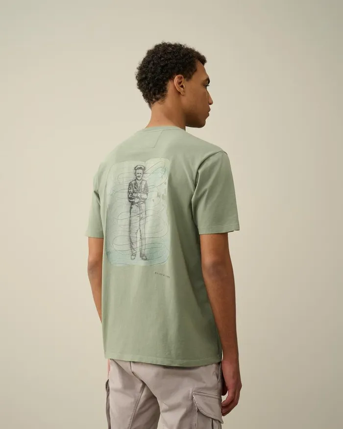 Man 241 Jersey Artisanal British Sailor Tshirt Agave Green CP Company Tshirts and Polo