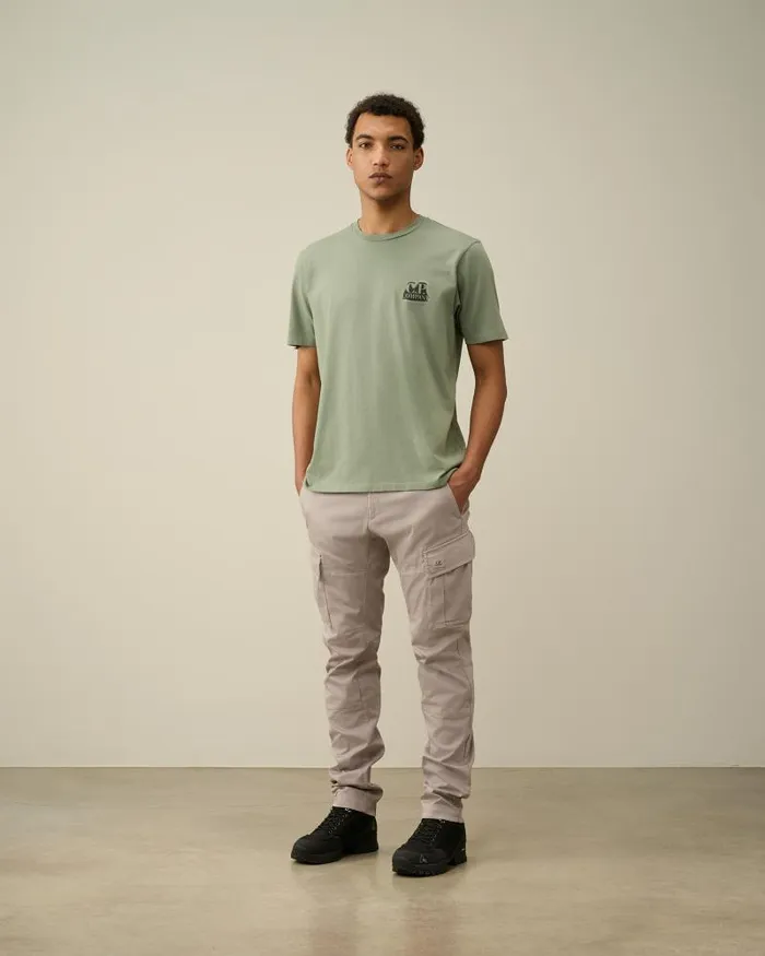 Man 241 Jersey Artisanal British Sailor Tshirt Agave Green CP Company Tshirts and Polo