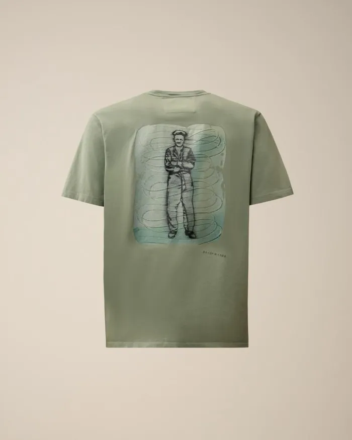 Man 241 Jersey Artisanal British Sailor Tshirt Agave Green CP Company Tshirts and Polo