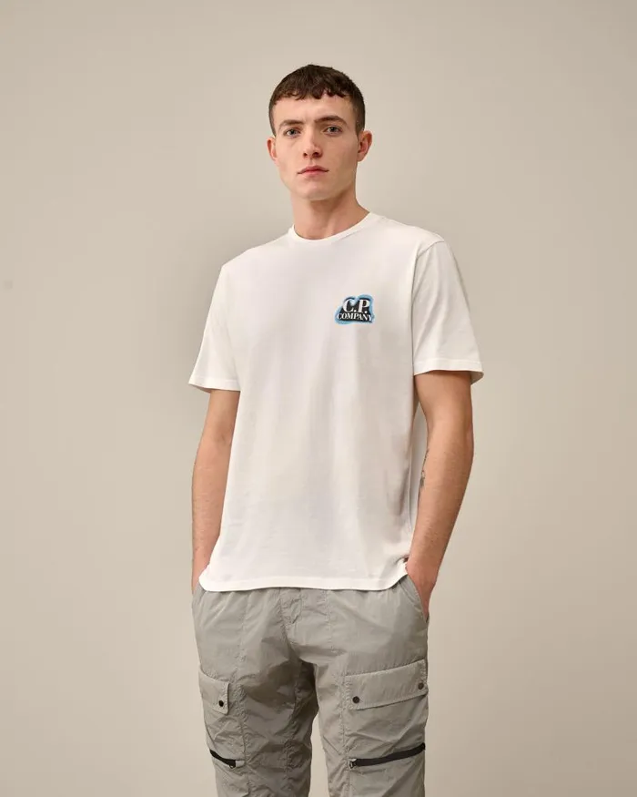 Man 241 Jersey Artisanal British Sailor Tshirt Gauze White CP Company Tshirts and Polo