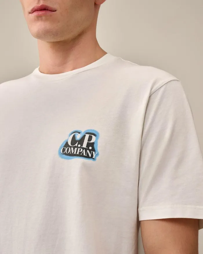 Man 241 Jersey Artisanal British Sailor Tshirt Gauze White CP Company Tshirts and Polo