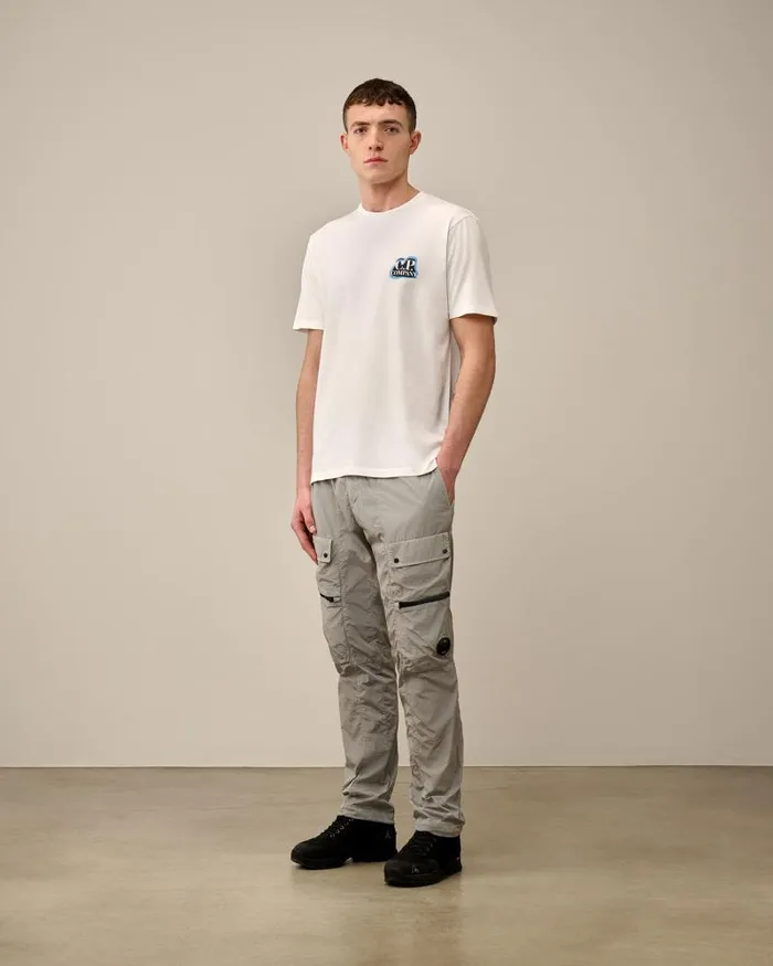 Man 241 Jersey Artisanal British Sailor Tshirt Gauze White CP Company Tshirts and Polo