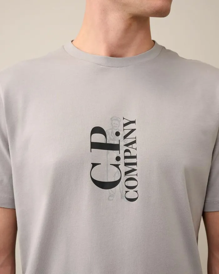 Man 301 Jersey British Sailor Tshirt Drizzle Grey CP Company Tshirts and Polo