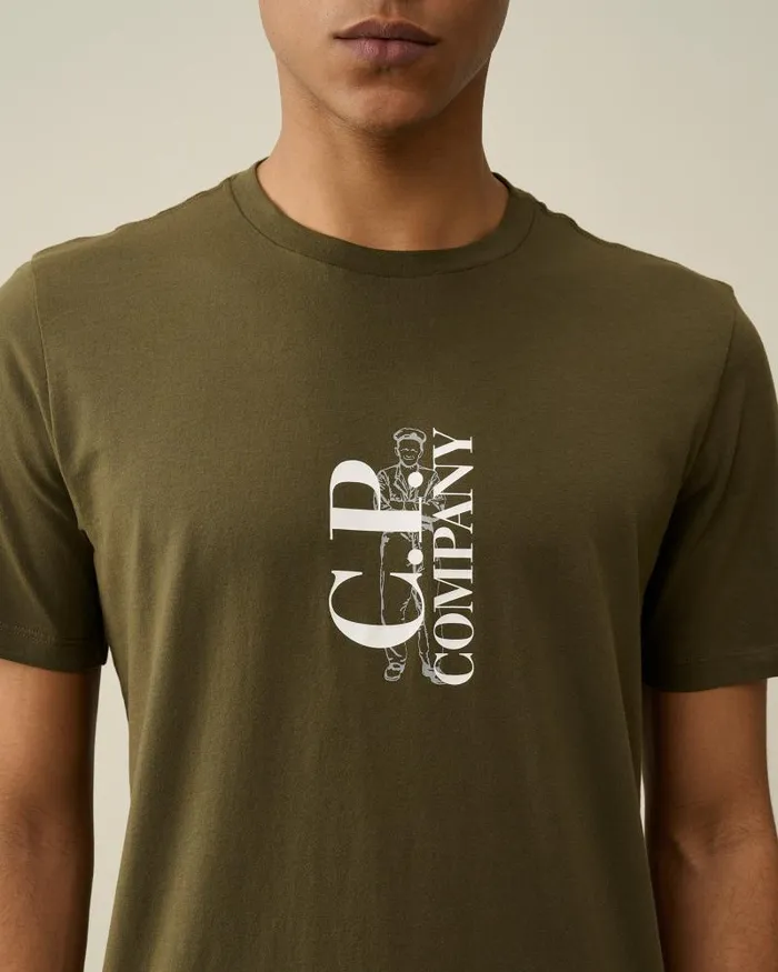 Man 301 Jersey British Sailor Tshirt Ivy Green CP Company Tshirts and Polo
