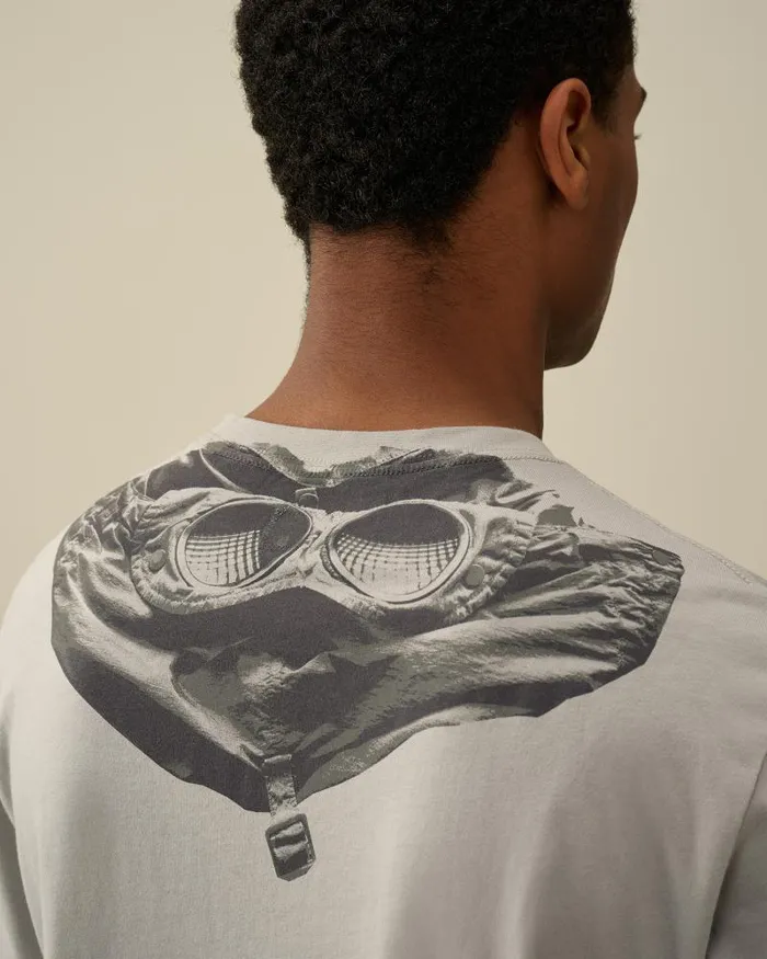 Man 301 Jersey Goggle Tshirt Drizzle Grey CP Company Tshirts and Polo