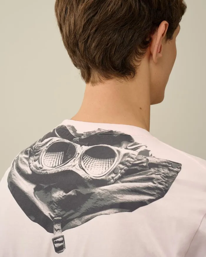 Man 301 Jersey Goggle Tshirt Heavenly Pink CP Company Tshirts and Polo