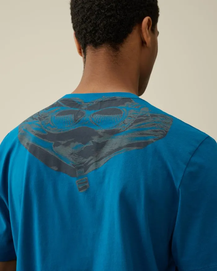 Man 301 Jersey Goggle Tshirt Ink Blue CP Company Tshirts and Polo