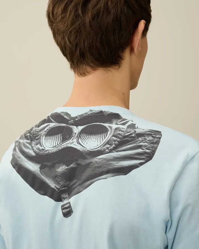 Man 301 Jersey Goggle Tshirt Starlight Blue CP Company Tshirts and Polo