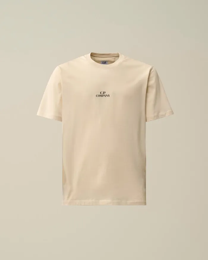 Man 301 Jersey Graphic Tshirt Pistachio Shell 8211 Beige CP Company Tshirts and Polo Man 301 Jersey Graphic Tshirt Pistachio Shell 8211 Beige CP Company Tshirts and Polo