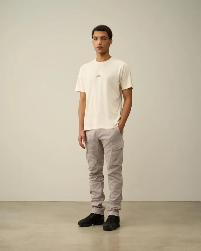 Man 301 Jersey Graphic Tshirt Pistachio Shell 8211 Beige CP Company Tshirts and Polo