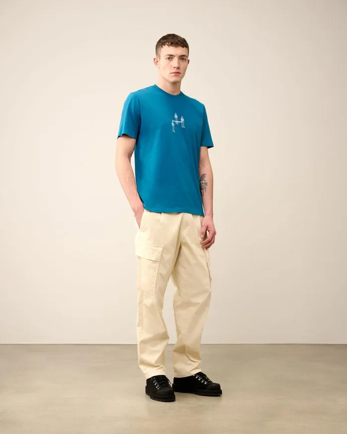 Man 301 Jersey Relaxed Graphic Tshirt Ink Blue CP Company Tshirts and Polo