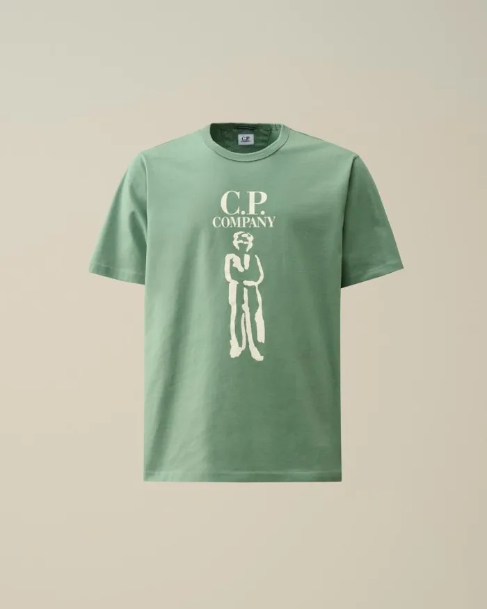 Man 302 Mercerized Jersey Twisted British Sailor Tshirt Green Bay CP Company Tshirts and Polo Man 302 Mercerized Jersey Twisted British Sailor Tshirt Green Bay CP Company Tshirts and Polo