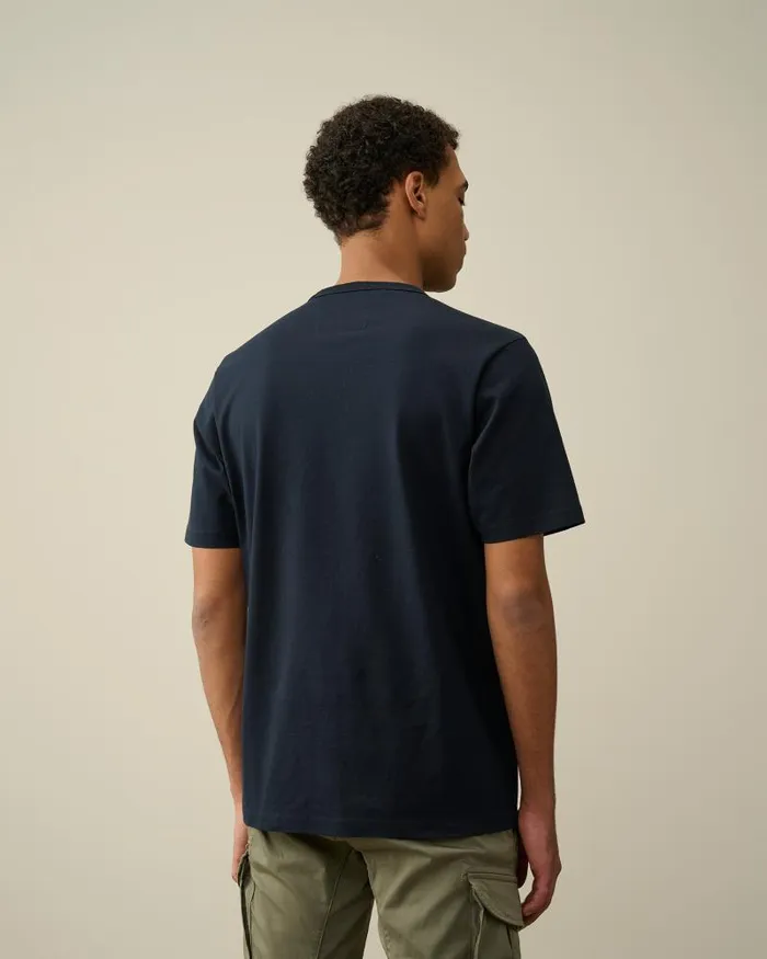 Man 302 Mercerized Jersey Twisted British Sailor Tshirt Total Eclipse 8211 Blue CP Company Tshirts and Polo