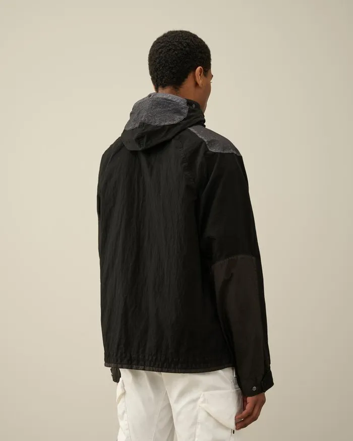 Man 50 Fili Gum Mixed Goggle Jacket Black CP Company Jacket and Coats