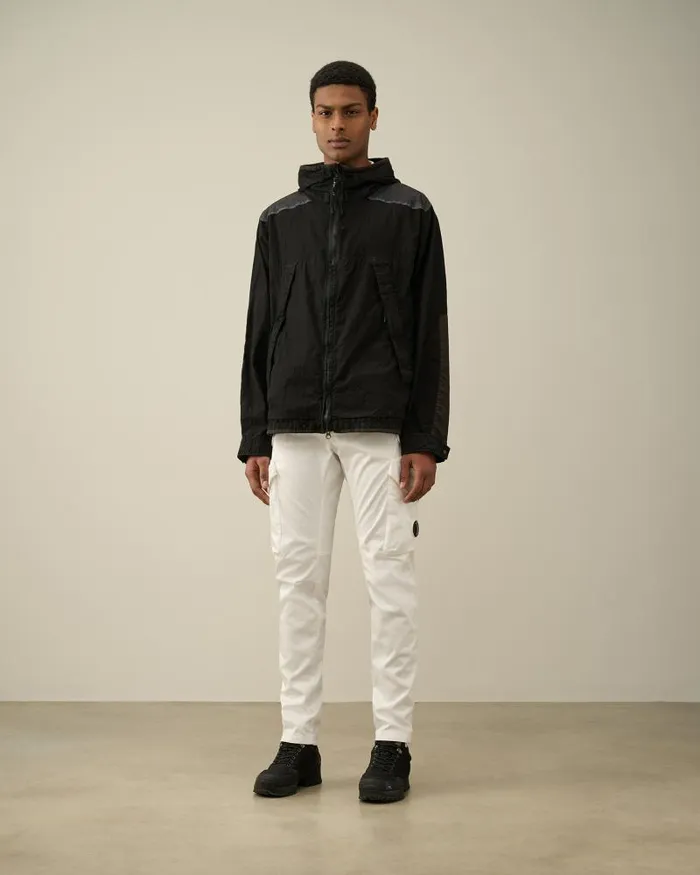 Man 50 Fili Gum Mixed Goggle Jacket Black CP Company Jacket and Coats