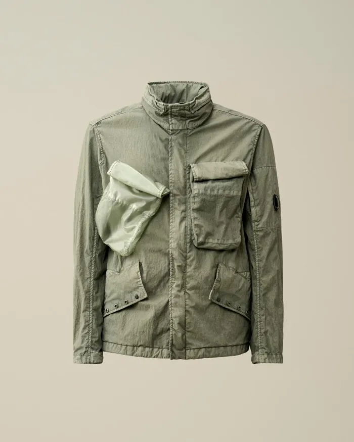 Man 50 Fili Gum Mixed Jacket Agave Green CP Company Jacket and Coats