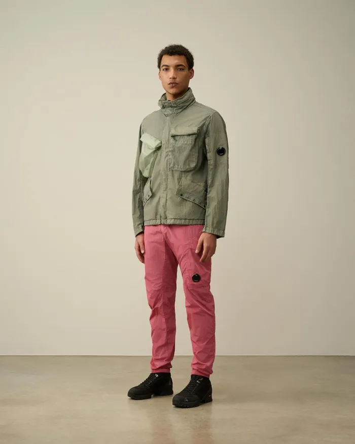 Man 50 Fili Gum Mixed Jacket Agave Green CP Company Jacket and Coats