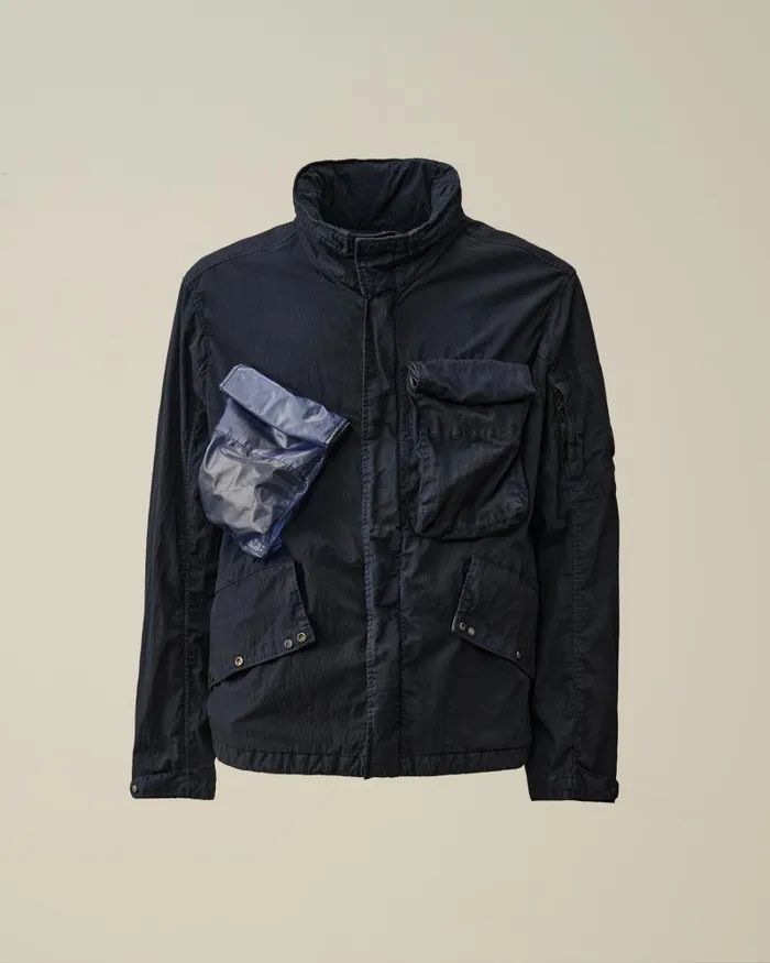 Man 50 Fili Gum Mixed Jacket Total Eclipse 8211 Blue CP Company Jacket and Coats Man 50 Fili Gum Mixed Jacket Total Eclipse 8211 Blue CP Company Jacket and Coats