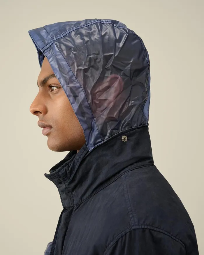 Man 50 Fili Gum Mixed Jacket Total Eclipse 8211 Blue CP Company Jacket and Coats