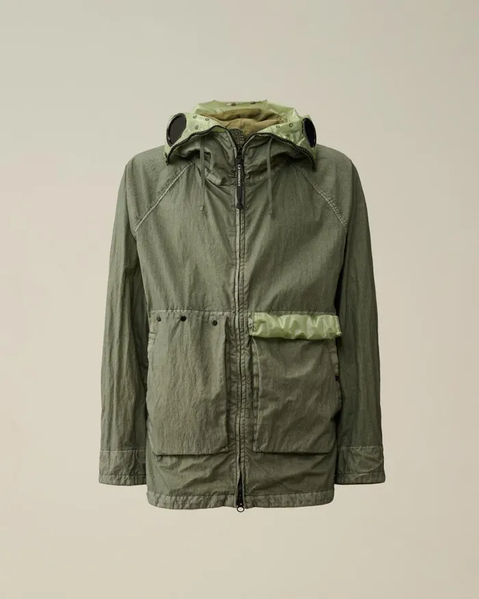 Man 50 Fili Gum Mixed Zipped Goggle Jacket Agave Green CP Company Jacket and Coats Man 50 Fili Gum Mixed Zipped Goggle Jacket Agave Green CP Company Jacket and Coats