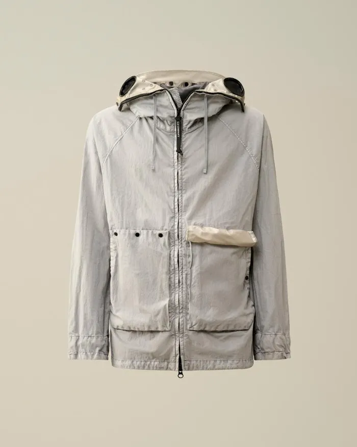 Man 50 Fili Gum Mixed Zipped Goggle Jacket Drizzle Grey CP Company Jacket and Coats Man 50 Fili Gum Mixed Zipped Goggle Jacket Drizzle Grey CP Company Jacket and Coats