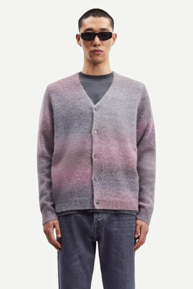 Man Aiden Cardigan 15012 Gray Ombre Samse Samse Knitwear