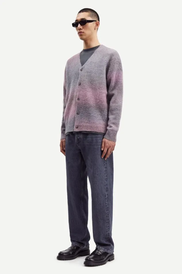 Man Aiden Cardigan 15012 Gray Ombre Samse Samse Knitwear