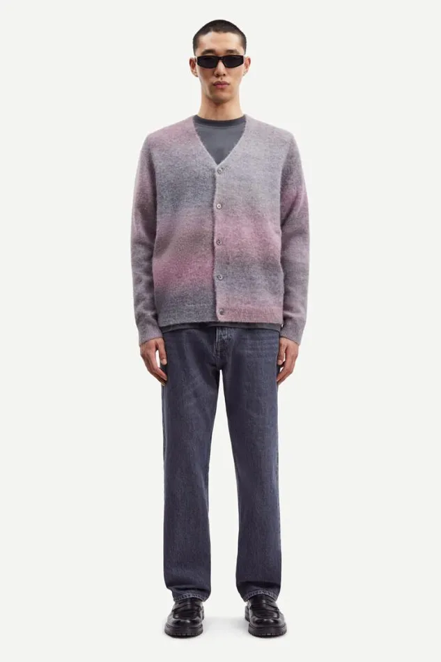 Man Aiden Cardigan 15012 Gray Ombre Samse Samse Knitwear