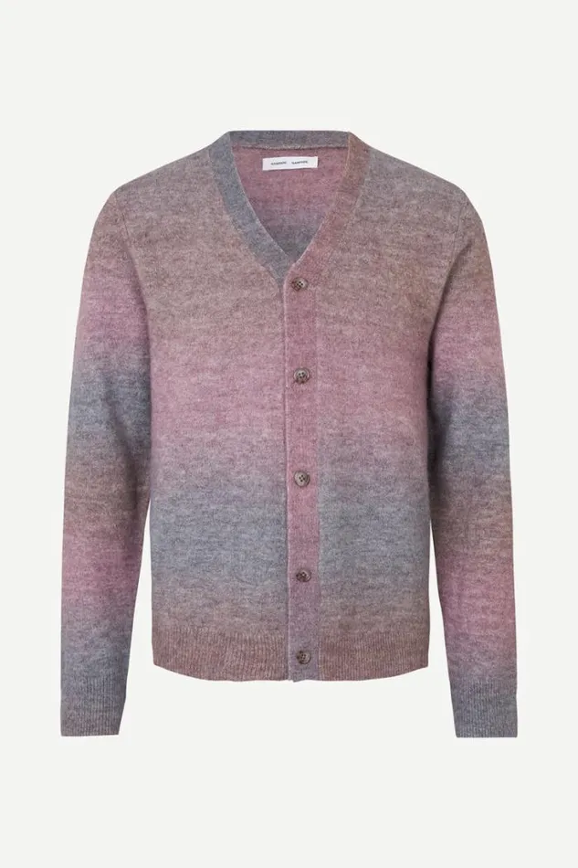 Man Aiden Cardigan 15012 Gray Ombre Samse Samse Knitwear